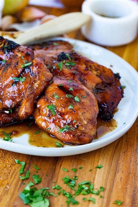 Marinated Smoked Chicken Thighs On The Traeger Oh Sweet Basil