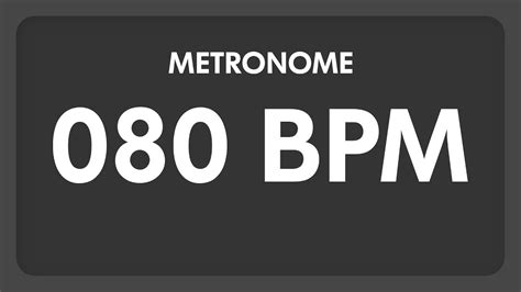 80 BPM - Metronome - YouTube