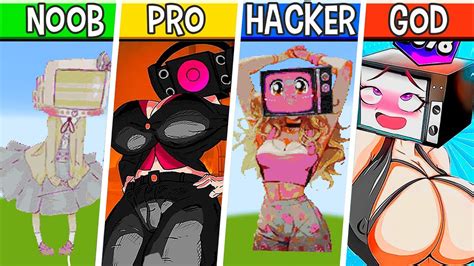 Skibidi Toilet All Characters Pixel Art Noob Vs Pro Vs Hacker Vs God Building Challenge 174