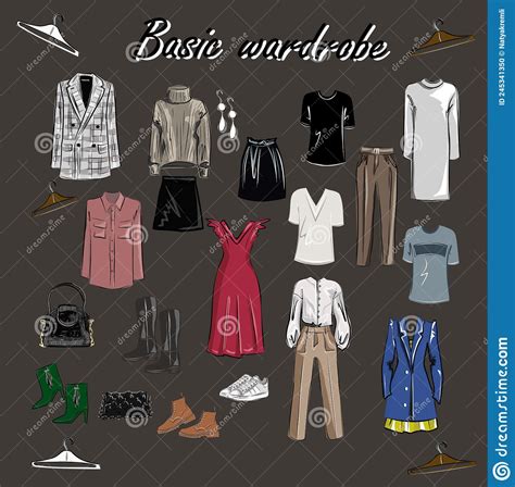 Capsule Basic Wardrobe For A Woman Minimalism Fashion Big Cupboard