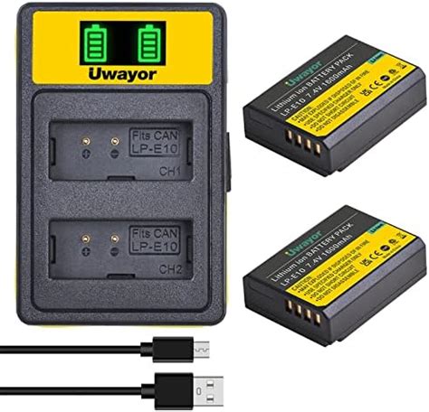 Uwayor Lp E Batterie De Rechange Mah Pour Canon Lp E Canon Eos