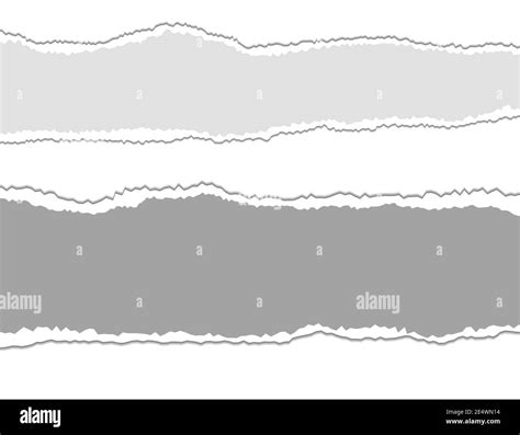 Ripped Paper Torn Ripped Pieces Vector Illustration Stock Vector