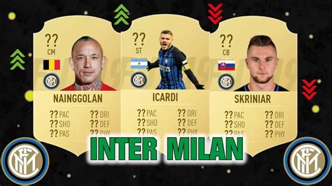 Fifa Inter Milan Player Ratings Ft Icardi Nainggolan