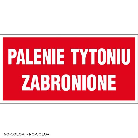 Zz P Znak Ochrony Ppo Palenie Tytoniu Zabronione X Sklep