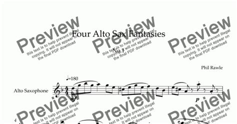 Four Alto Sax Fantasies Unaccompanied Solos Sheet Music PDF File