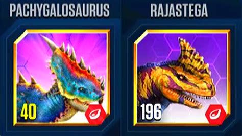 Pachygalosaurus Vs Rajastega Jurassic World The Game Youtube