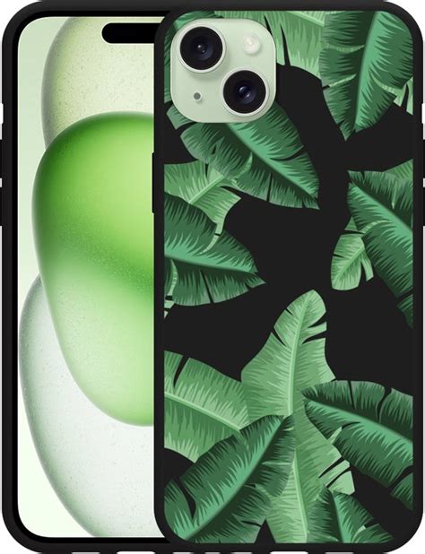 Cazy Hoesje Zwart Geschikt Voor IPhone 15 Plus Palm Leaves Bol