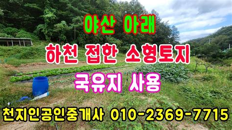 국유지 사용 야산 하천 접한 강원도 횡성군 우천면 소형 토지 매매 Youtube