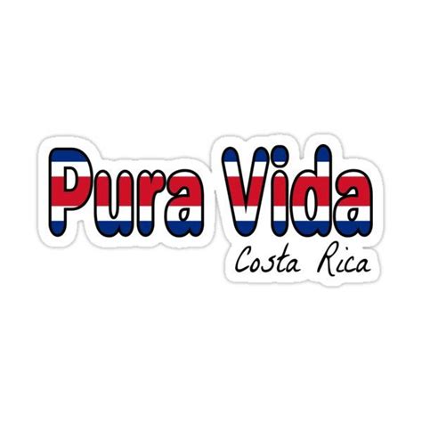 Pura Vida Costa Rica Sticker For Sale By Sjstickerss Pura Vida