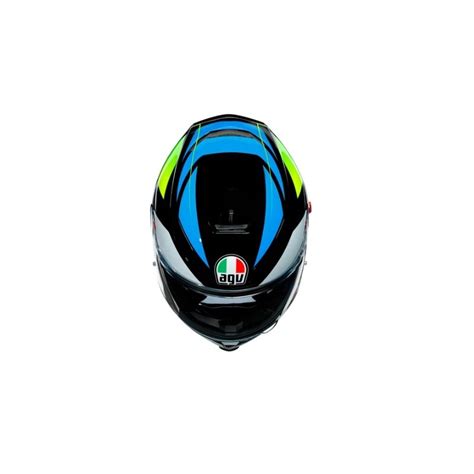 Casco AGV Integral K5 S Multi Core Black Cyan Yellow Fluor