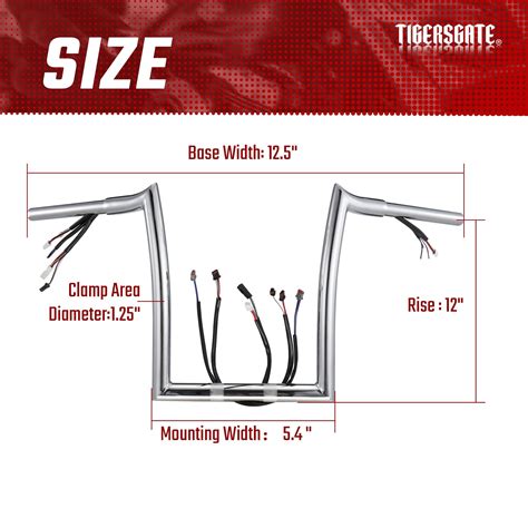 Tigersgate Pre Wired Rise Ape Hangers Fat Softail Mercenary