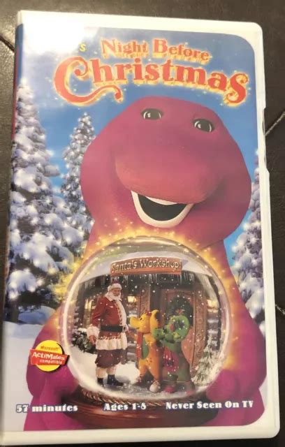 Rare Barneys Night Before Christmas Vhs Video Tape Sing Along Songs Hot Sex Picture