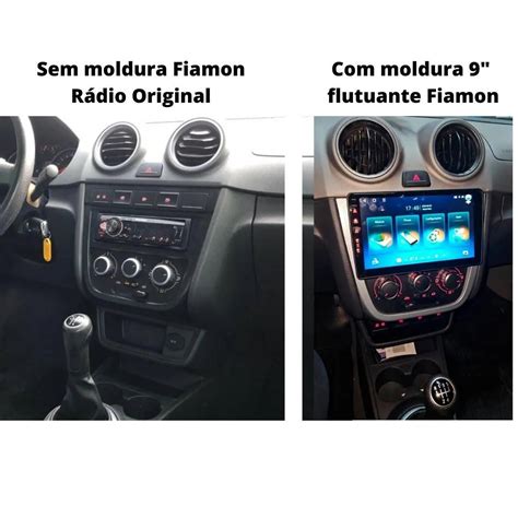 Moldura Multimidia 9 Polegadas Flutuante Vw G5 Voyage Saveiro Gol Black