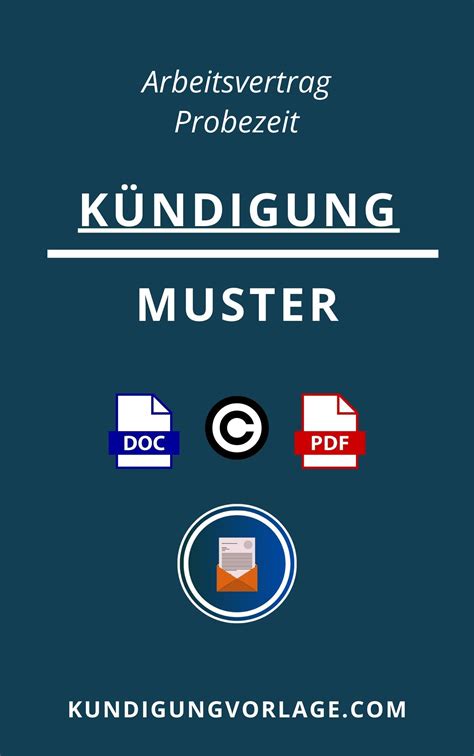 Kündigung Arbeitsvertrag Probezeit PDF Vorlage