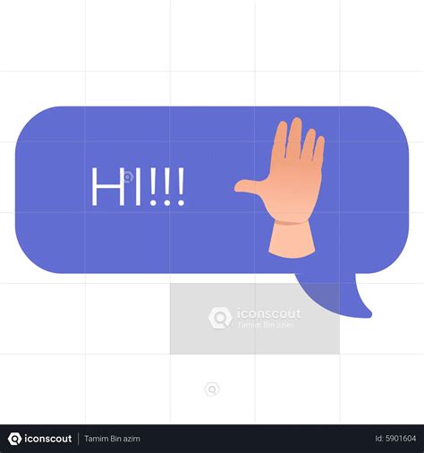 Hi emoji chat Animated Icon download in JSON, LOTTIE or MP4 format