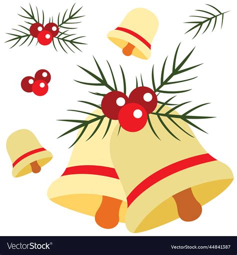 Christmas Bell Decoration Clipart Royalty Free Vector Image