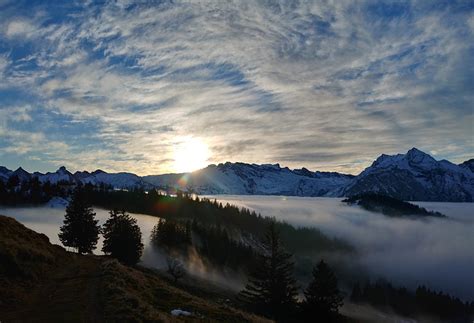 Sonne über dem Nebelmeer Fotos hikr org