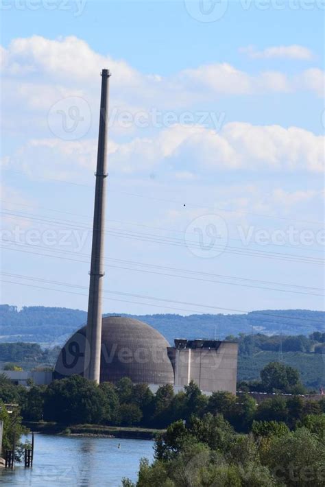 Nuclear Power Plant at the Water 22993117 Stock Photo at Vecteezy