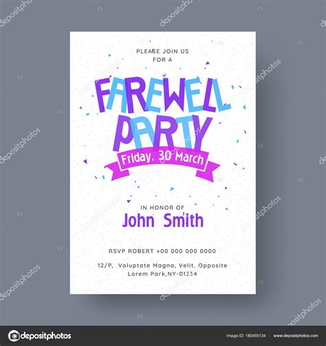 Farewell Invitation Card Template – Mightyprintingdeals.com