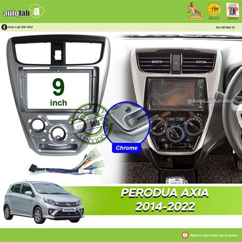 Android Player Casing 9 Perodua Axia 2014 2022 Silver With OEM