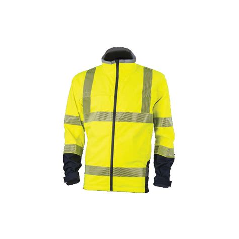 Veste Softshell STATION ACCESS HI VIZ Jaune Fluo Bleu Marine TM