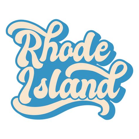 Rhode Island Lettering Usa States PNG & SVG Design For T-Shirts