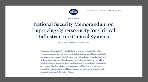 White House National Security Memo Issued Nist And Dhs Developing