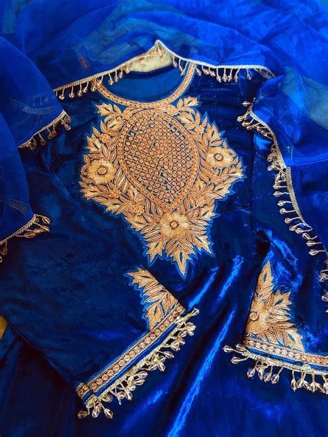 Kashmiri Tilla Dress Kashmiri Embroidery Suit 3 Piece Stitched Suit - Etsy