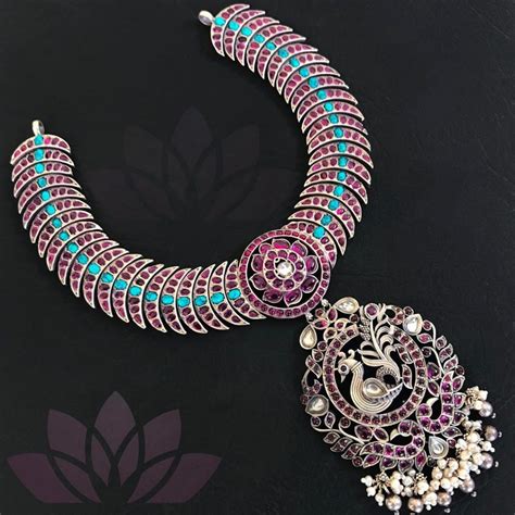 Unique Silver Necklace From Prade Jewels South India Jewels