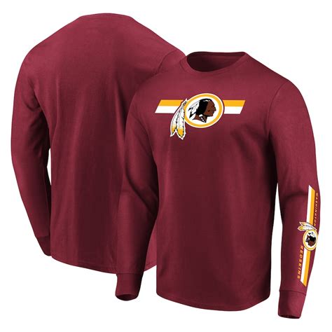 Washington Redskins Majestic Dual Threat Long Sleeve T Shirt Burgundy