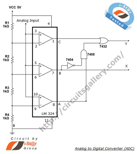 What Is Analog To Digital Converter Adc Using Lm324 Ic Circuits Gallery