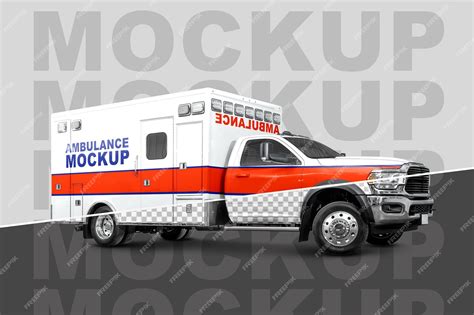 Premium PSD | Ambulance mockup