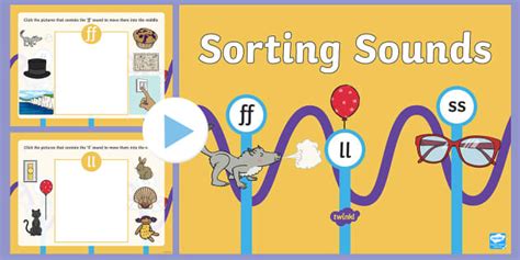 Ff Ll Ss Sorting Sounds Powerpoint Game Teacher Made