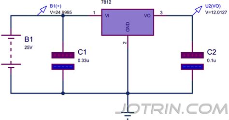 Exploring 7812 Ic Voltage Regulator Pinout Circuit And Datasheet Jotrin Electronics