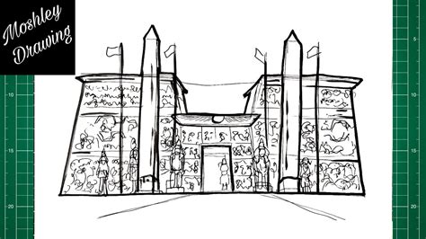 How To Draw Temple Of Luxor Youtube