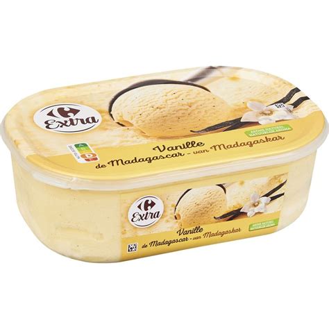 Glace vanille CARREFOUR le bac de 500g à Prix Carrefour Glace