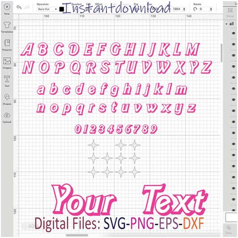 Barbie Layered Alphabet Svg Barbie Cricut File Cut Files Inspire