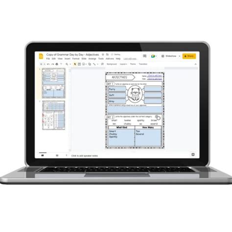 Digital 2nd Grade Grammar Worksheets Adjectives Lucky Little Learners