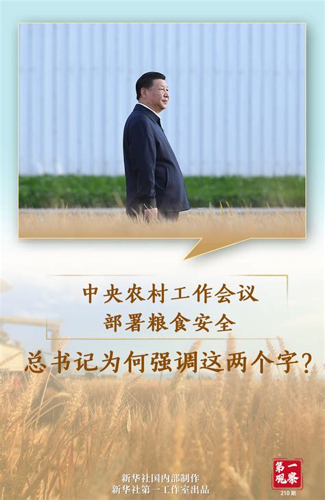 中央農村工作會議部署糧食安全，總書記為何強調這兩個字？時政要聞台灣網