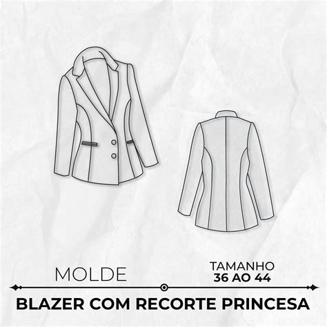 Molde Blazer Recorte Princesa Tm Ao Marlene Mukai