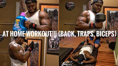 At Home Workout To Keep Your Gains Back Traps And Biceps Youtube