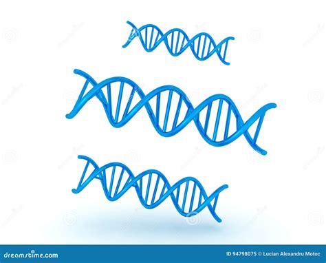 3d Illustration Of Three Dna Double Helix Symbols Stock Illustration Illustration Of Medicine