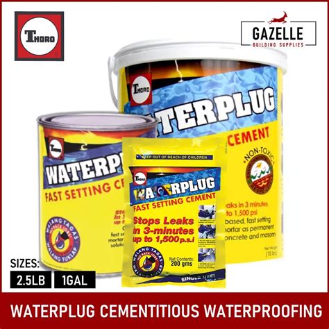 Waterplug Fast Setting Cement Cementitious Waterpoofing 200g 25lbs