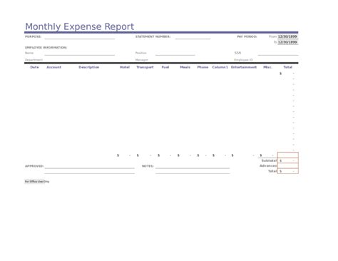 Expense Report Form Excel - Edit, Fill, Sign Online | Handypdf