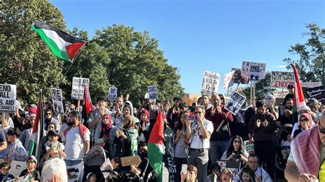 Large Crowds March In Support Of Palestine In Downtown Raleigh