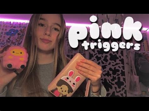 ASMR Pink Triggers Tapping On Only Pink Items