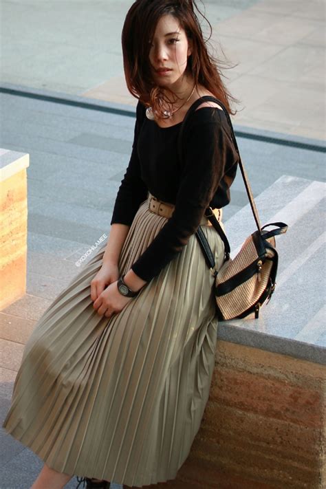 20150426 Ootd Pleated Skirt Japanese Fashion Blogger Xoxohilamee