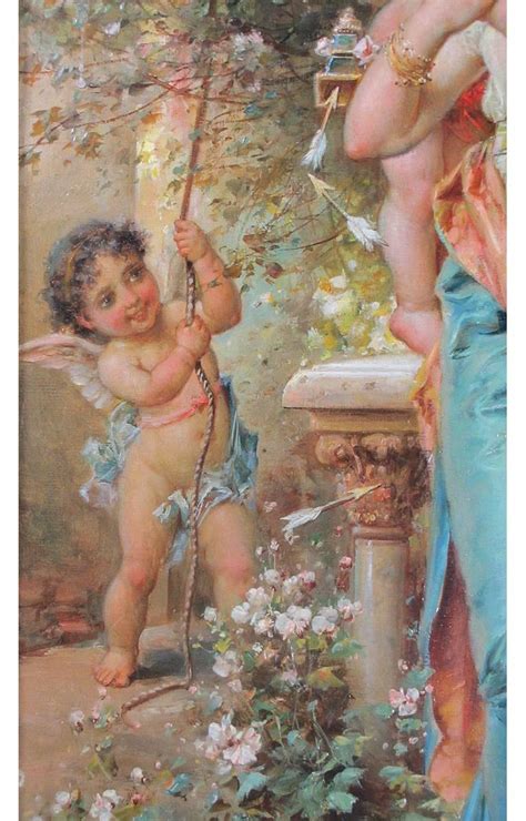 Hans Zatzka Austrian Oil On Canvas Titled Spring Love Maiden With