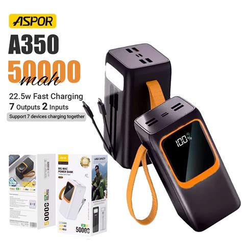 Aspor A Mah Fast Charging With Built In Flashlight Power Bank