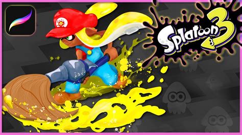 Drawing Inkling Girl Splatoon Digital Painting Ipad Digital Drawing